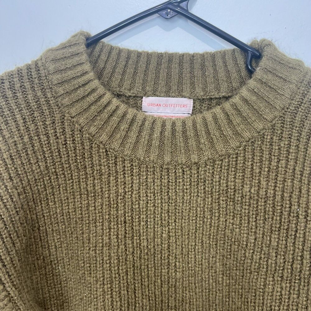 Urban Outfitters Women Sweater Size XS Chunky Knitted Crop Top Dolman Sleeve - Picture 3 of 8